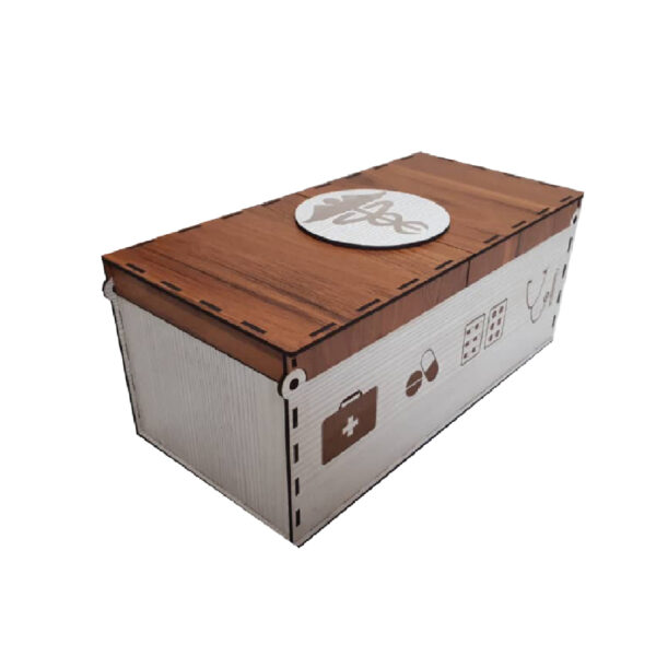 جعبه دارو چوبی زیبا و جادار