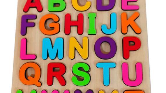 بازی آموزشی انگلیسی مدل الفبای حروف بزرگ چوبی